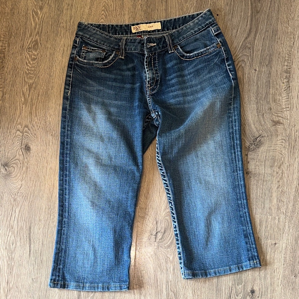 Vintage Y2K Stylish Blue Kate Cropped Women's Jeans